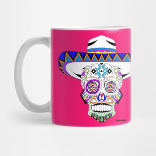 calavera cowboy, mariachi ecopop Mug